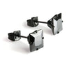 Unisex 8mm,9mm,10mm Black Crystal Square Cubic Zirconia Earrings Stainless Steel Stud Earrings