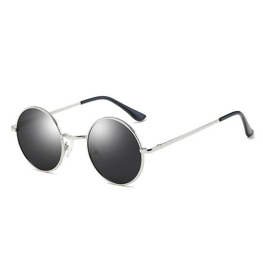 fashion show style glasses real Polarized sunglasses vintage sunglass round sunglasses UV400 Black lens