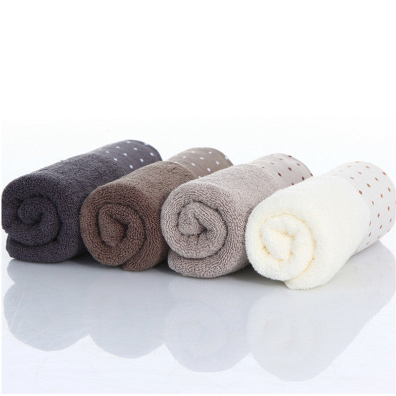 100% Cotton Absorbent Dot Pattern Bathroom Travel Hand Face Towel