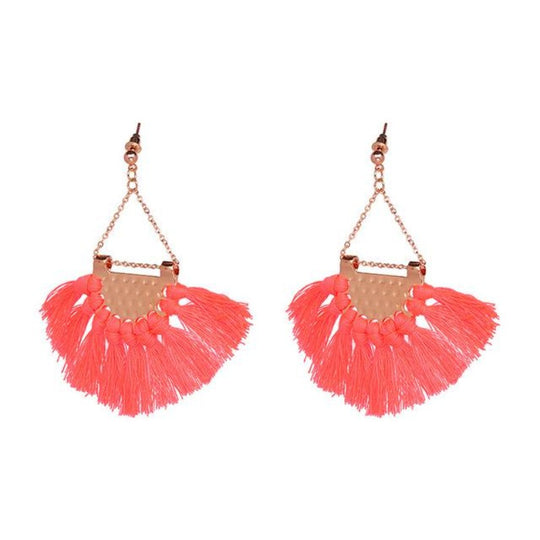 Women's Cotton Tassel Bohemia Earrings