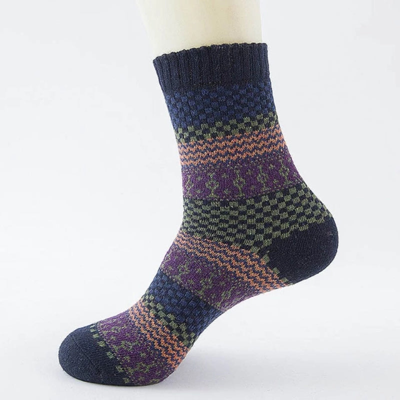 Men's Winter Thick Warm Stripe Wool Socks
