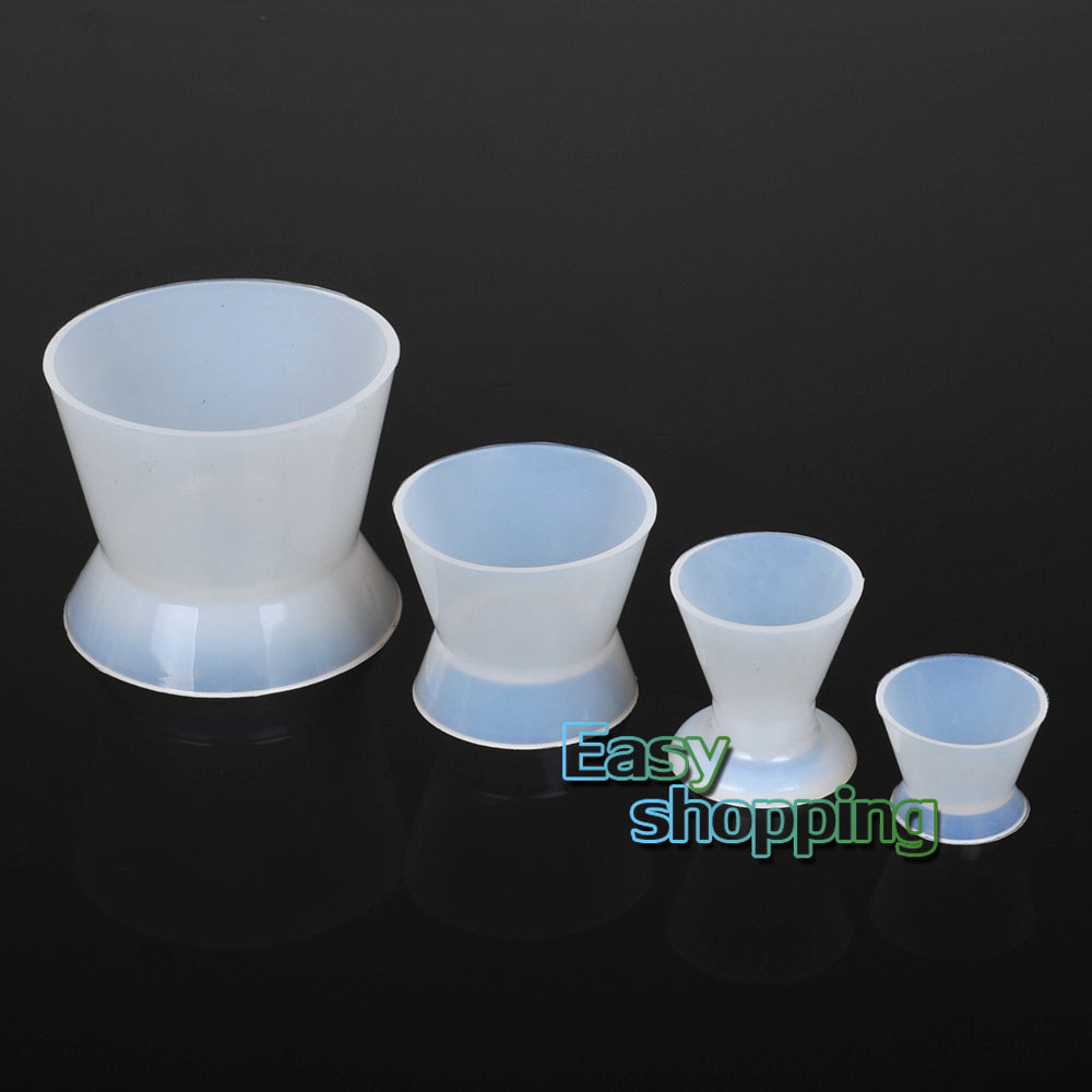 4*New Dental Lab Silicone Mixing Bowl Cup Silicone Mixing Bowl Cup