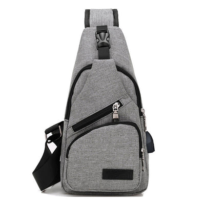 Anti-Theft USB Rechargeable Canvas Shoulder Backpack
