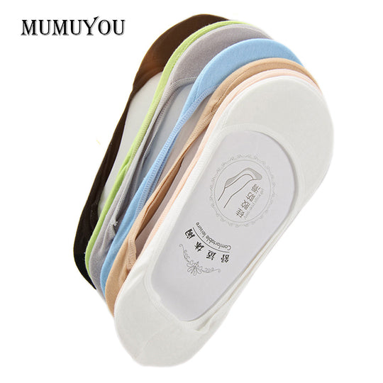 5 Pairs Women Short Summer Slipper Socks Ladies Invisible