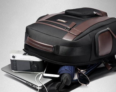 Men's Waterproof Multi-Pocket USB Charging Business Backpack