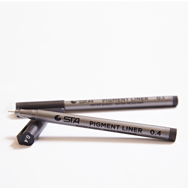 6 pcs/Lot Pigment liner sketch pen