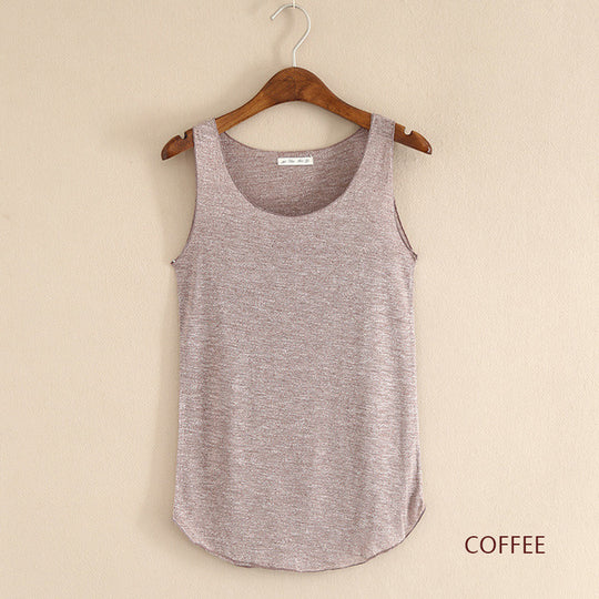 Women's Stretch Fit Cotton O-Neck Fitness Tank Top