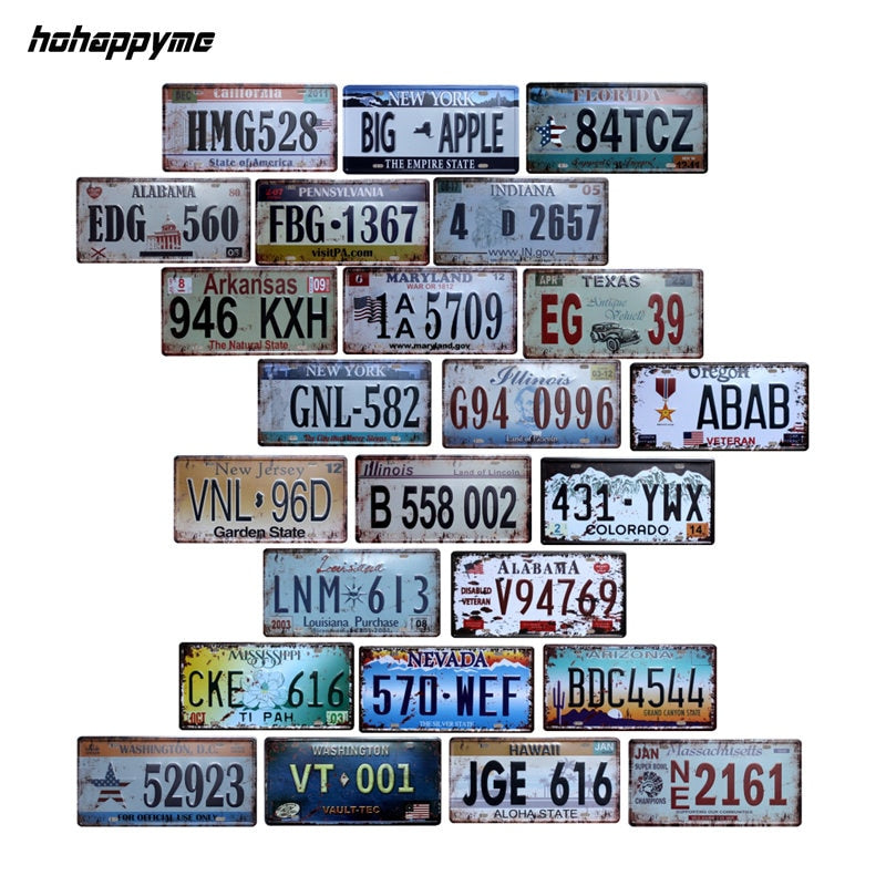 hohappyme American Car Plates
