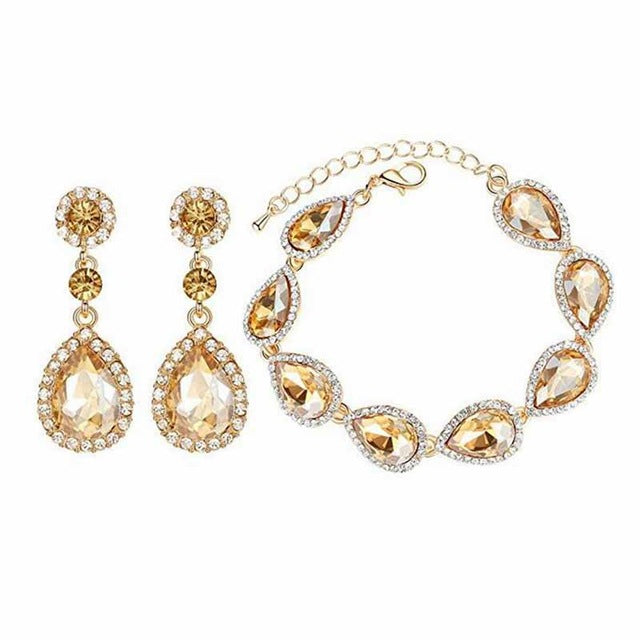 Minmin Silver Color Bridal Jewelry Sets Long Earrings with Bracelet for Women Wedding Accessories African Beads EH070+SL051