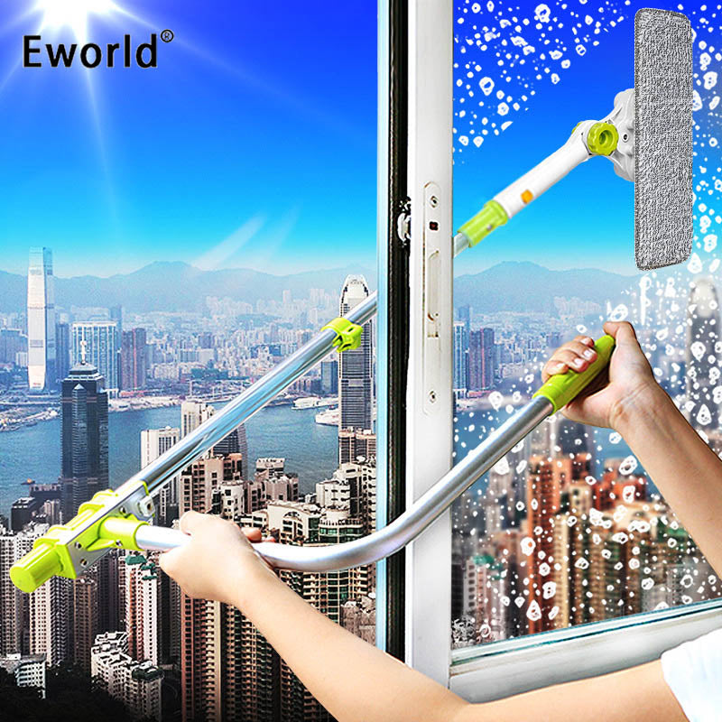 Telescopic High-rise Window Cleaning Glass Cleaner Brush For Washing Window Dust Brush
