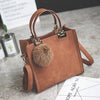 Handbag Women Casual Tote Bag Female Large Shoulder Messenger Bags High Quality PU Leather Handbag With Fur Ball Sac a main