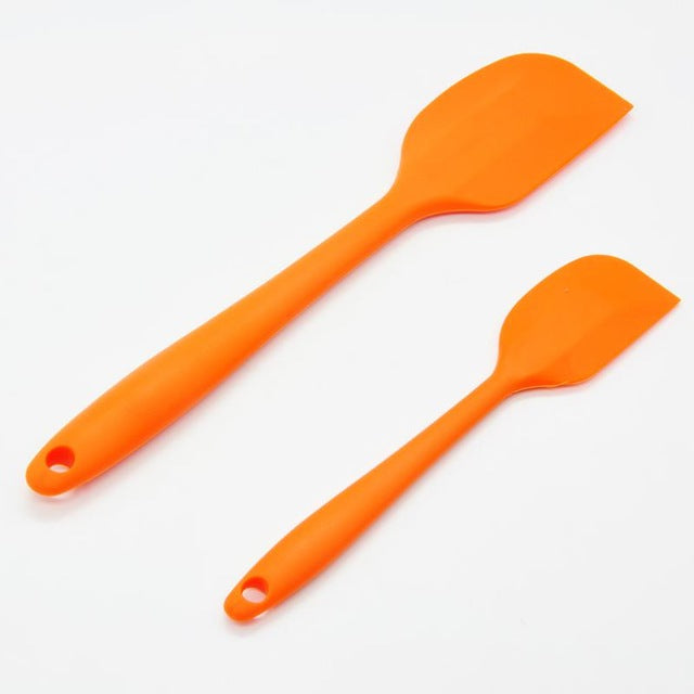 2 Piece: Non-Stick Heat Resistant Silicone Spatula Set