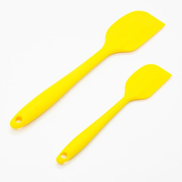 2 Piece: Non-Stick Heat Resistant Silicone Spatula Set