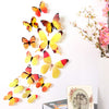 12 Piece: Cute 3D Creative Butterfly Rainbow Wall Stickers