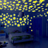 100 Piece: Kids Fluorescent Glow-in-the-Dark Stars Wall Stickers