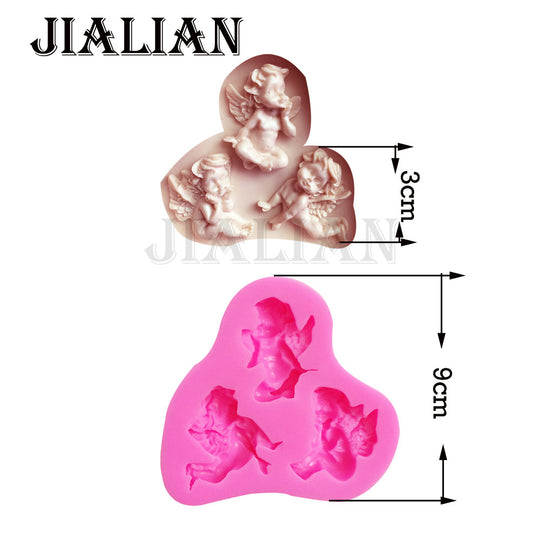 Baby Angel-Shaped Silicone Cake Decoration Mold
