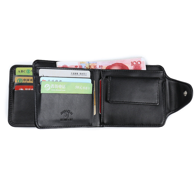 Small Men Wallets Credit Card Holders Zipper Luxury Brand Famous Handmade Leather Men Wallet Coin Pocket Male Purse Clutch Black