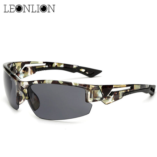 LeonLion Vintage Outdoor Camouflage Sunglasses Men Classic Fishing Travel Sun Glasses UV400 Glasses Masculino