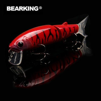 Bearking 2016good fishing lure minnow quality professional bait 11.3cm 13.7g swim bait jointed bait equipped black or white hook