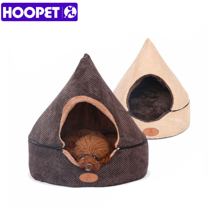 HOOPET Pet Dog Cat Tent House All Seasons Dirt-resistant Soft Yurt Bed with Double Sided Washable Cushion