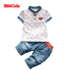 BibiCola Summer Children's Clothing Sets Baby Boy Casual Suit Sets Short Sleeve T-shirt + Pants Suit Summer Clothing Set