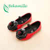 Bekamille New Girls Kids Leather Shoes Autumn Children Casual Floral Single Shoes Girl PU Flower Sneaker Size 21-36