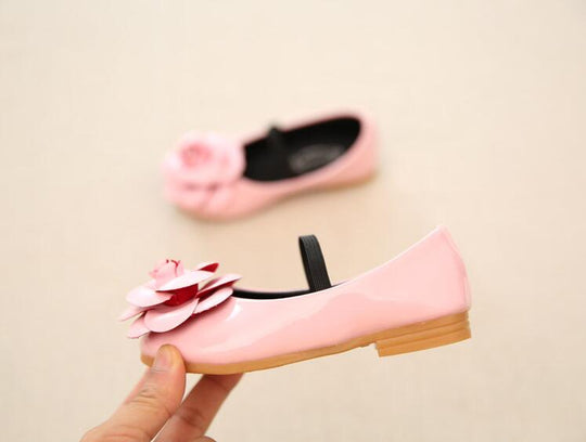 Bekamille New Girls Kids Leather Shoes Autumn Children Casual Floral Single Shoes Girl PU Flower Sneaker Size 21-36