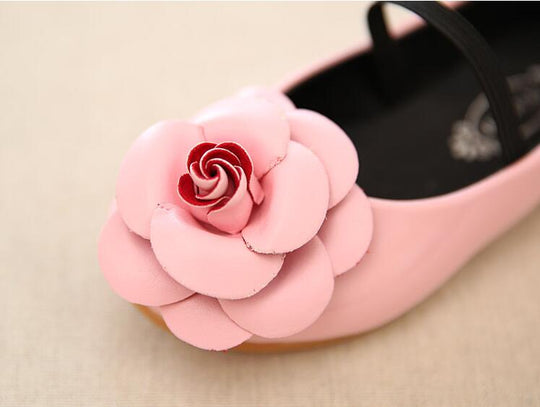 Bekamille New Girls Kids Leather Shoes Autumn Children Casual Floral Single Shoes Girl PU Flower Sneaker Size 21-36