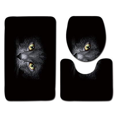 3pcs Cat PrintedToilet Seat Cover Set
