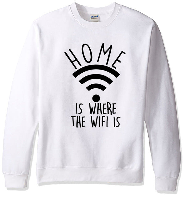Home Is Where The Wifi Is men's sportswear fleece high quality hoodies spring winter sweatshirt Crossfit tracksuits k-pop