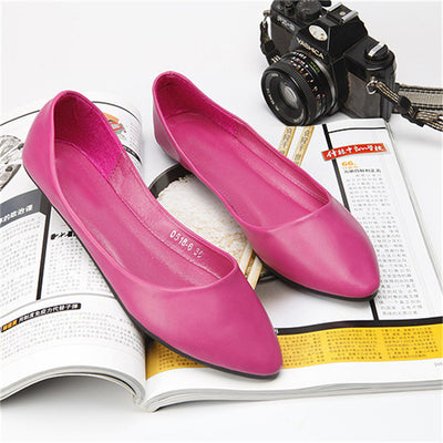 TIMETANG Ballerina Flats Pointed Toe Bowtie Sweet Flat Shoes Women Slip On Ballet Flats Woman Female Solid Casual Shoes