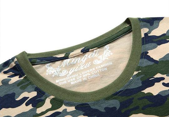 Family Matching Outfits T-shirt Mom Dad boys and girls camouflage cotton100% short-sleeve T-shirt