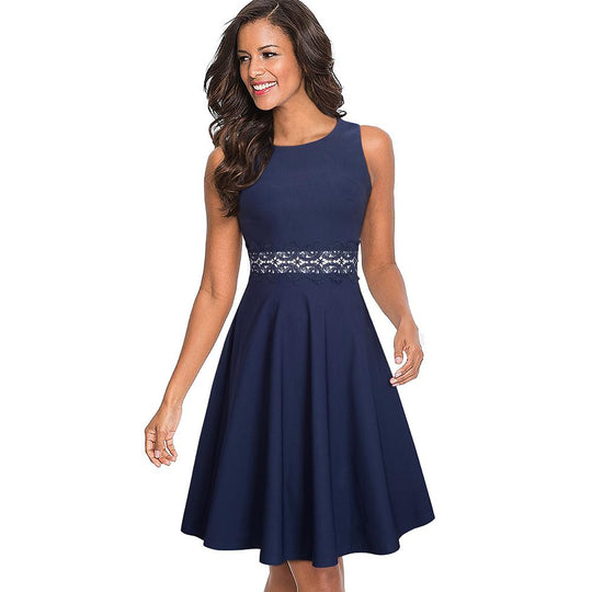 Women's Sleeveless Vintage Swing A-Line Dress