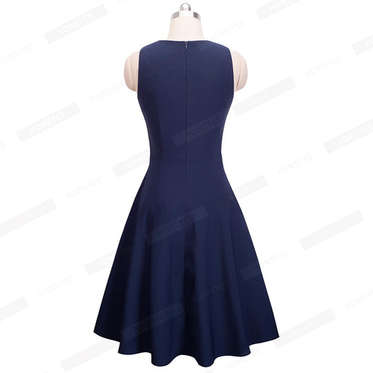 Women's Sleeveless Vintage Swing A-Line Dress
