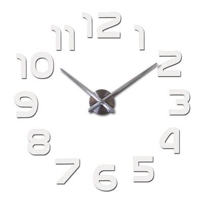 new real mute wall clock watch living room needle quartz home decoration clocks acrylic mirror sticker diy