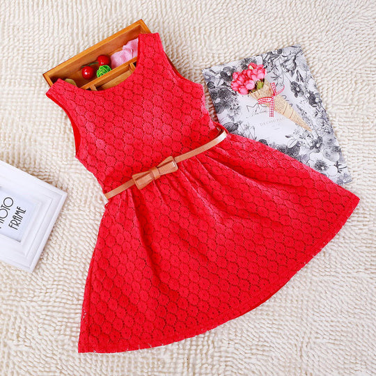 Dresses Children Baby Kids Girls Clothes Lace Hollow Out Sleeveless Cool Princess Summer Dress Clothes Kid 2 3 4 5 6 7 Years New