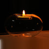 Romantic Portable Round Hollow Classic Crystal Glass Candle Holder