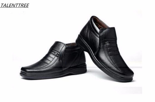 middle-aged and old men's cotton shoes add wool warm winter leisure antiskid dad male cotton boots snow boots