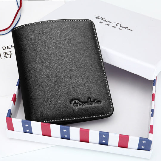 Men's Genuine Leather Wallet - Business Card Holder