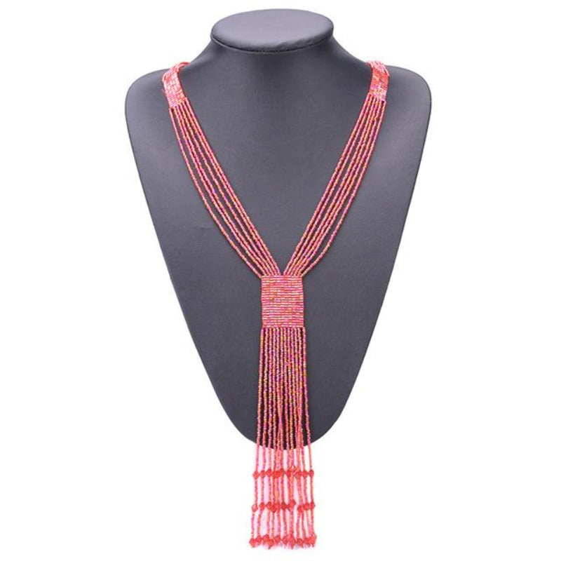 Women's Long Bohemian Tassel Necklace