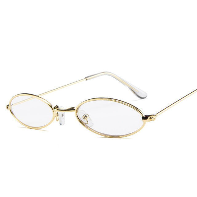 Vintage Oval Sunglasses Women/Men Retro Clear Lens Eyewear Sun Glasses For Female UV400