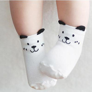 1 Pair: Infant Spring Anti-Slip Cotton Socks