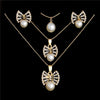 Vintage Pearl necklace Gold jewelry set