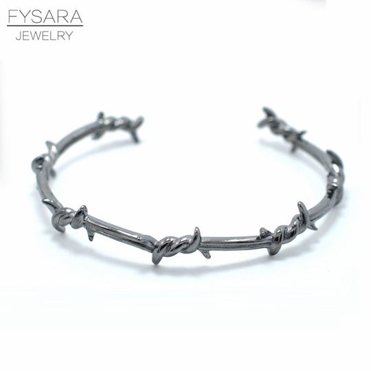 FYSARA Adjustable Black Twist Wristband Bracelets For Women Cuff Punk Men Bracelets & Bangles For Couple Jewelry Gift 4 colors