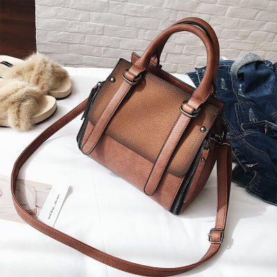 Women's Leather Handbag Vintage Style Tote