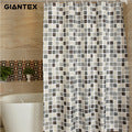 Circle Pattern Polyester Bathroom Waterproof Shower Curtains With Plastic Hooks