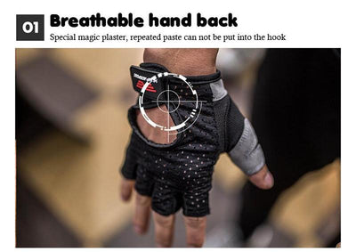 Fitness Half-Finger Shockproof Non-Slip Weightlifting Gloves