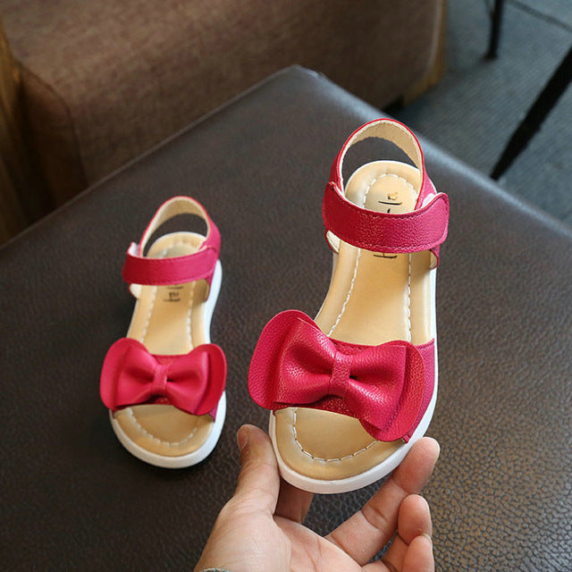 Girls Princess sandals New Brand Summer Kids sandal Bowknow Flat Children Shoes for baby Girls beach Sandals EU 21~36