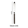 Stainless Steel Cutlery Black Handle Electroplate Dinnerware Set Steak Knife Fork Dessert