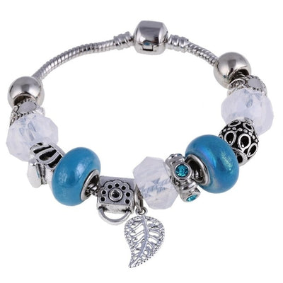 Women's Crystal Charm Silver Bracelets